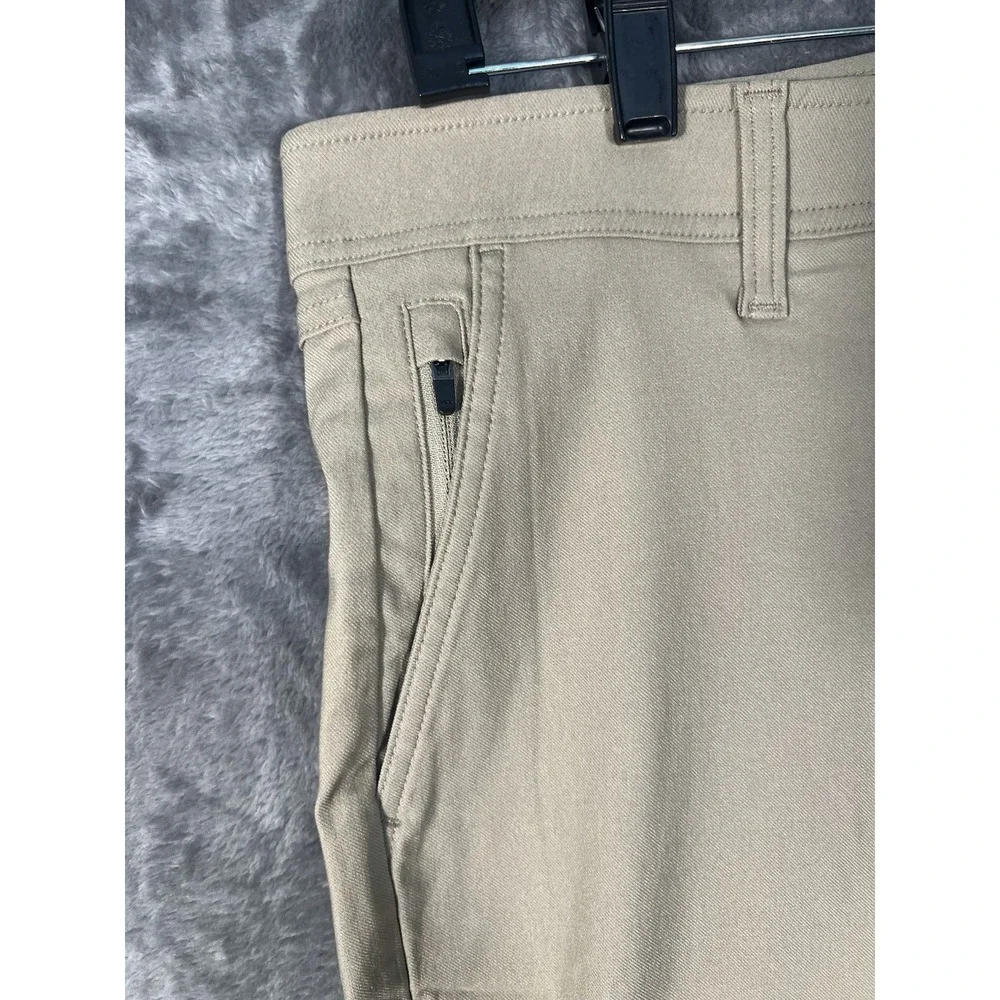 Weatherproof Vintage Mens Tech Pants Khaki Tan Straight Leg Stretch 36x29 184192